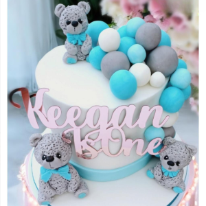 Teddy Bears & Bubbles Birthday Cake