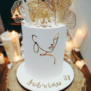 Ginkgo Leaf Silhouette Cake - Gluten-Free or Vegan Available!