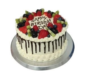 Fruit Topped Fresh Cream Cake - 8", 10", 12"