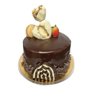 Geo Hearts Chocolate Cake