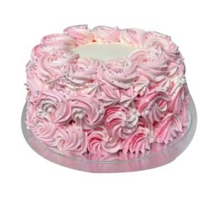 Buttercream Piped Rosette Swirls Cake