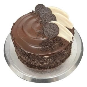 Chocolate Cake topped with Oreo biscuits