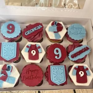Chitty's Cakes Bromsgrove Aston Villa Football Cupcakes