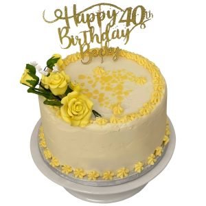 Jills Treats Shipston-on-Stour Hearts & Flowers Cake