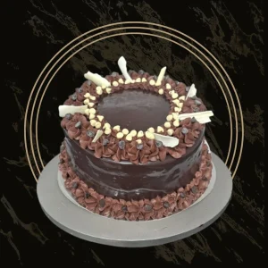 Chocolate Cake with White Chocolate accents by The Bakers Shop -available in Birmingham via Caketu.com